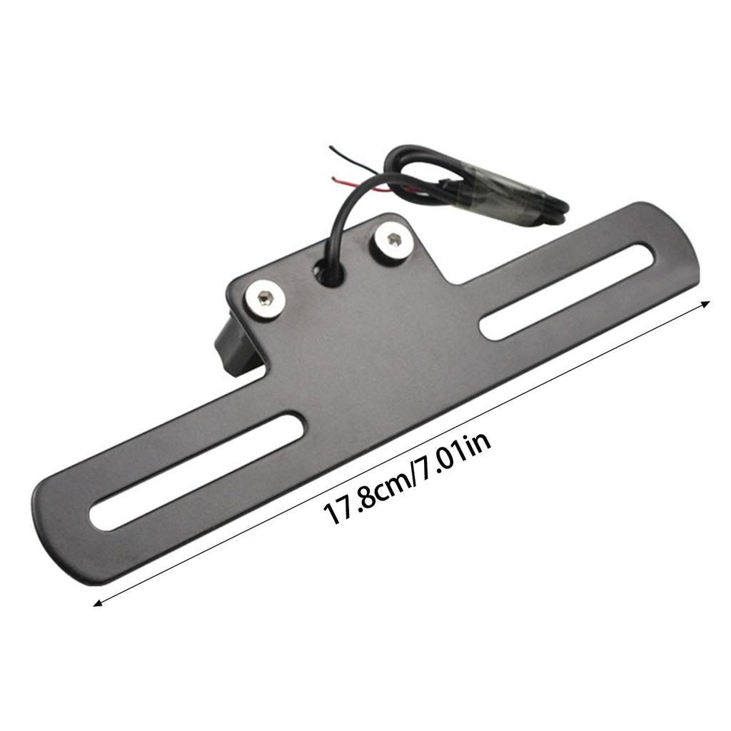 Motorcycle LED Rear Light with Plate Lamp 12V Versatile 12V LED Motorcycle Tail Lamp with Brackets Simple Installation