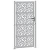 VidaXL Porte de jardin acier résistant aux intempéries design feuilles, porte de clôture, porte extérieure, porte en métal, 4100968