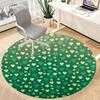 1pc Clover Pattern Office Round Rug, Non-slip, Soft and Durable Office Rug for Interior Decoration, Perfect for Office, Beautiful Decoration Yy2603230