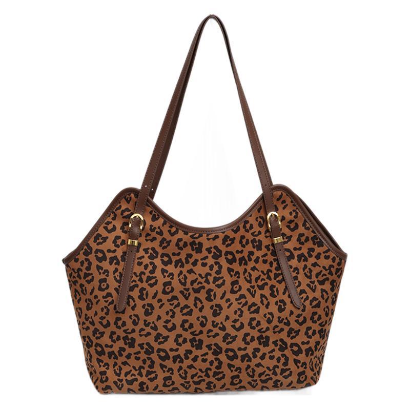 Fashion large-capacity leopard print tote bag 2025 autumn and winter new work commuter armpit bag casual shoulder bag
