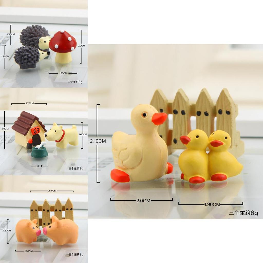 Miniature Pet Pvc Figurines Set With Cartoon Style For Gift Giving And Home Decor