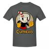 Cuphead Coole T-Shirts Grafik Y2k Einzigartig Rundhals Unisex Wounisex T-Shirt Kleidung