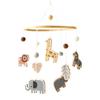 Infant Bed Mobile Natural Wood Wool Craftsmanship Quiet Movement Baby Room Decorations Early Kids Education Sensory Toy