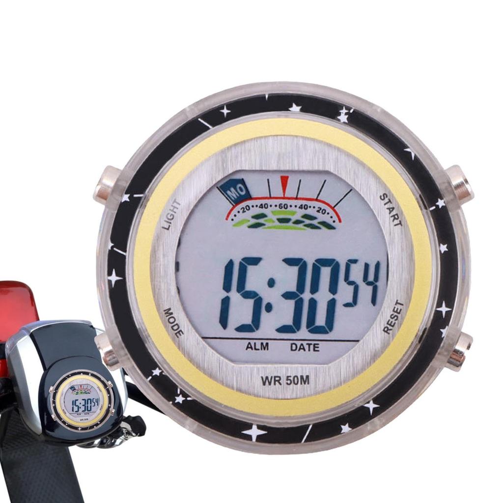 Fahrraduhr, Wasserdichte Lenkeruhr mit leuchtendem Zifferblatt, Automatische Uhr - Auto,