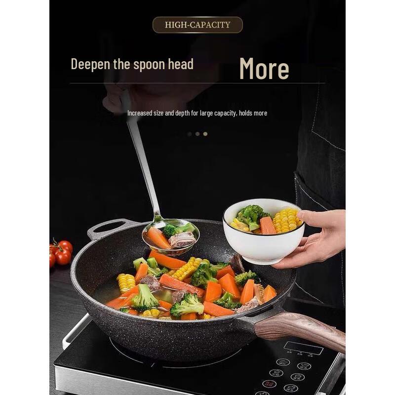 HANDUNYOU Edelstahl Suppenlöffel mit langem Griff