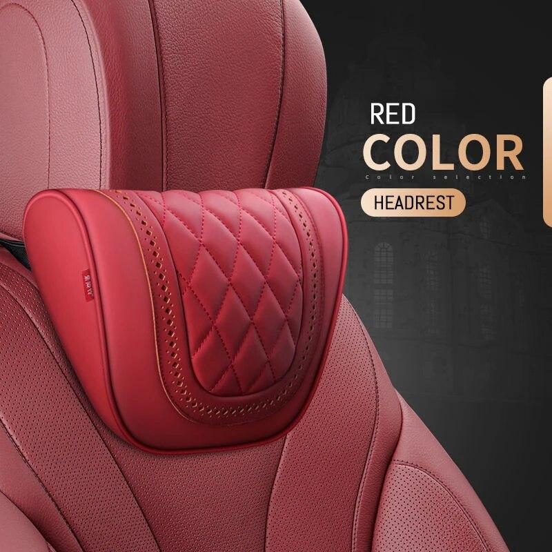 Napa Leather Maybach S-Class Design Car Neck Pillows Car Travel Neck Rest Pillows Seat Neck Support Car Interior