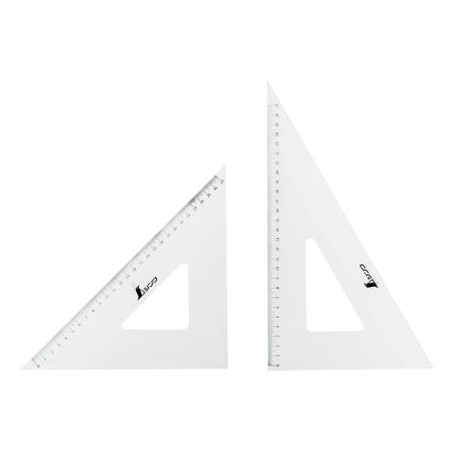 

Shinwa Sokutei Triangular Ruler, Acrylic, with Graduations, Set of 2, 30cm, 75264