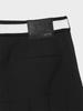 PIRETTI Tooter Rose Hem Pleated Culottes W_Black