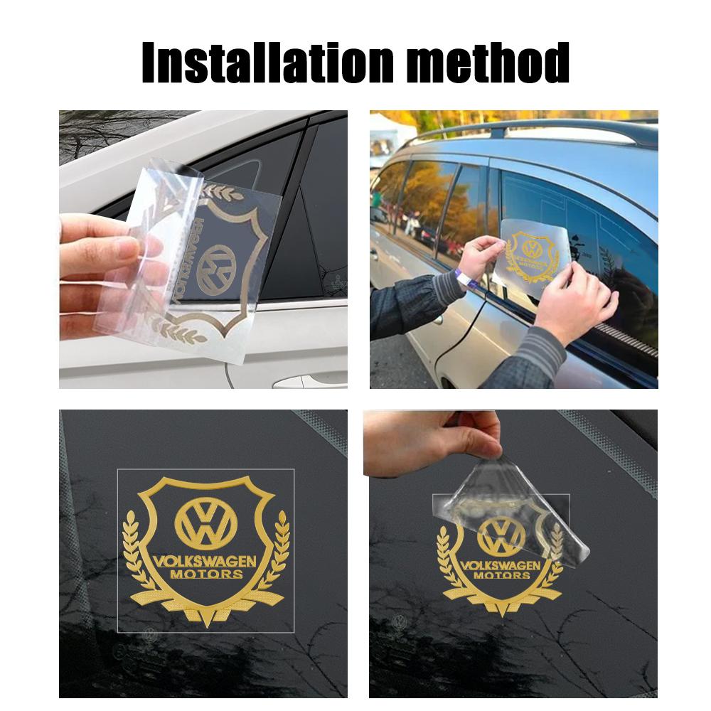 Volkswagen Nickel Metal Sticker Car Body Window Trunk Decor Decal for VW GTI Scirocco CC Touareg Passat Polo Touran Caddy Tiguan