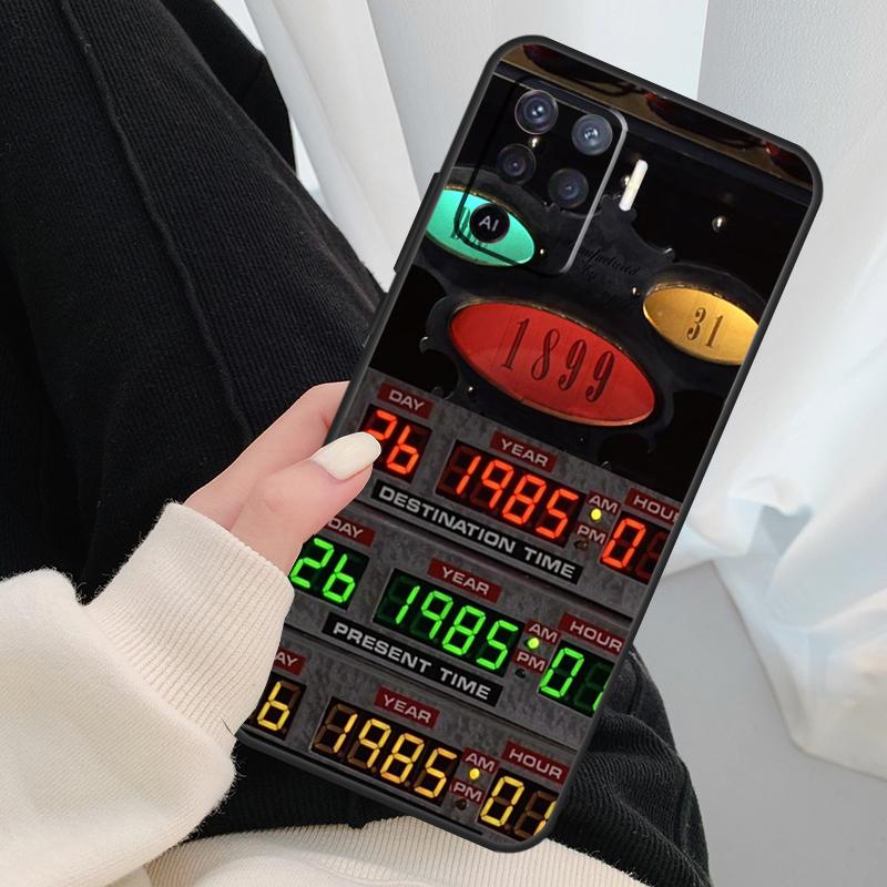 Back To The Future Time Machine Case For OPPO A54 A74 A94 A83 A91 A93 A5 A9 A31 A53 2020 A15 A52 A72 Find X5 X3 Pro Cover