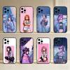 8Bit World Girls Phone Case For iPhone17,16,15,14,13,12 Plus,Max Soft Silicone Black Cover
