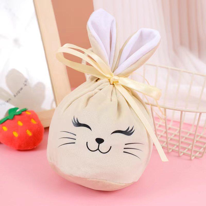 

10PCS Easter Bunny Gift Bags Velvet Rabbit Pouch for Valentines Chocolate Candy Wedding Birthday Party Favor Packing others