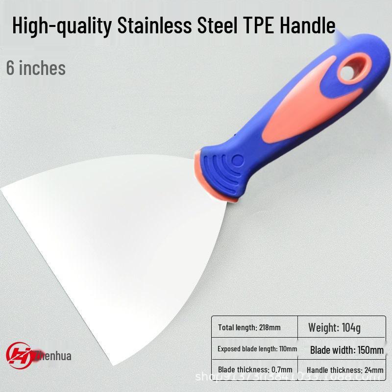 Zhenhua Rustproof 420 Stainless Steel Putty Knife Set: 1" to 6" Corrosion-Resistant Scraper Blades