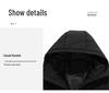 Men's USB Heated Slim Fit Cotton Jacket, Korean Style, Hooded, Zone 5 Smart Heating, Padded, Warm Outerwear.