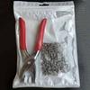 1 Set 4mm Eyelet Setter Puncher Kit Leather Hole Plier Buckle Fixation Sewing Tool Watchband Strap Household Leathercraft Accessories