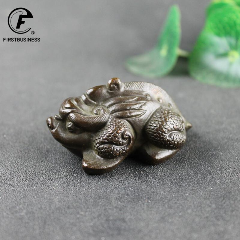 Solid Brass BIG Toad Figurines Tea Pet Table Toy Ornament Decoration Crafts Accessories Lucky Copper Animal Statues Decor