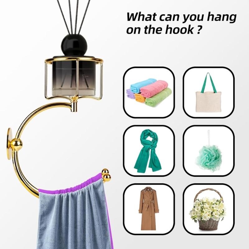 Rustics Inspire Towel Rack With Integrated Candle Holder for Farmhouses or Bohemians Home Decoration