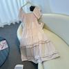 Plus-size Women's Sweet and Gentle Style Cinched Waist Short-sleeved DressSummer Princess Dress