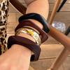 Maillard Retro Facettiertes Holzarmband Armband Mode Design Sinn Metall Glänzendes Armband