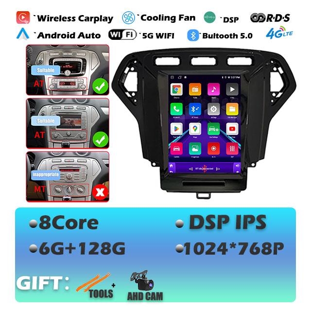 IPS Android 14 For Ford Mondeo 4 2006-2010 Carplay Car Radio Multimedia Video Player Navigaion GPS Stereo