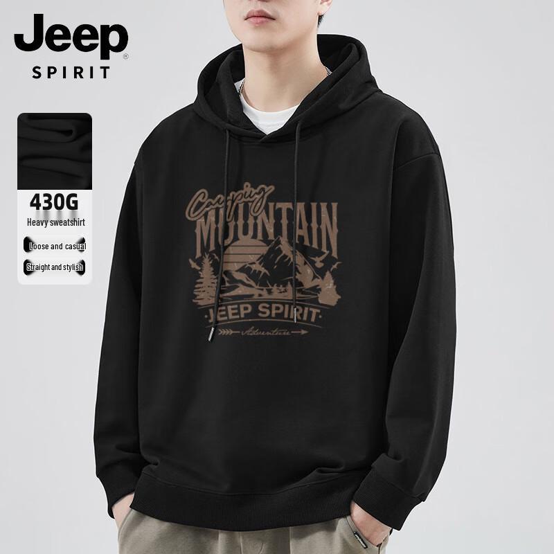 JEEP SPIRIT Men's Casual Heavyweight Hoodie