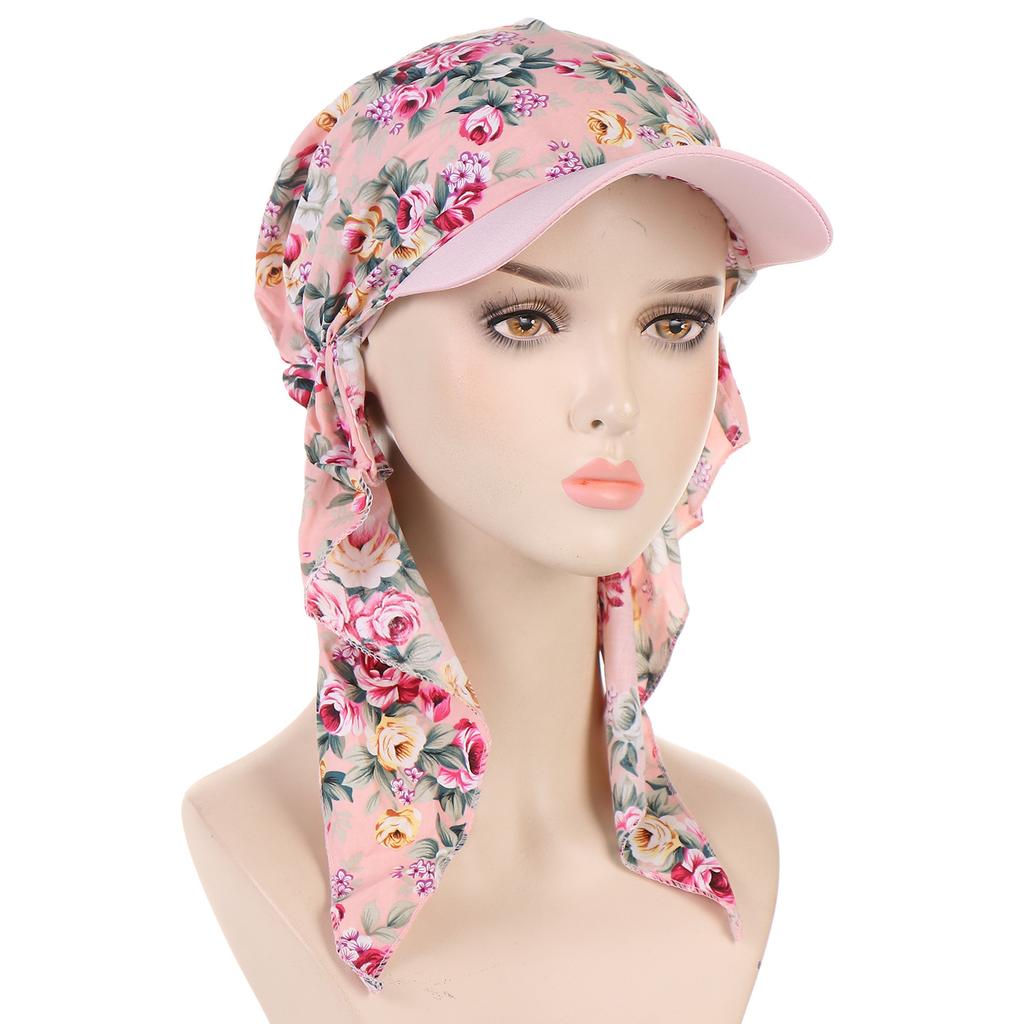 Printed Muslim Hijab Cap Women Baseball Wrap Head Ramadan Headwear Turban Bonnet Hat