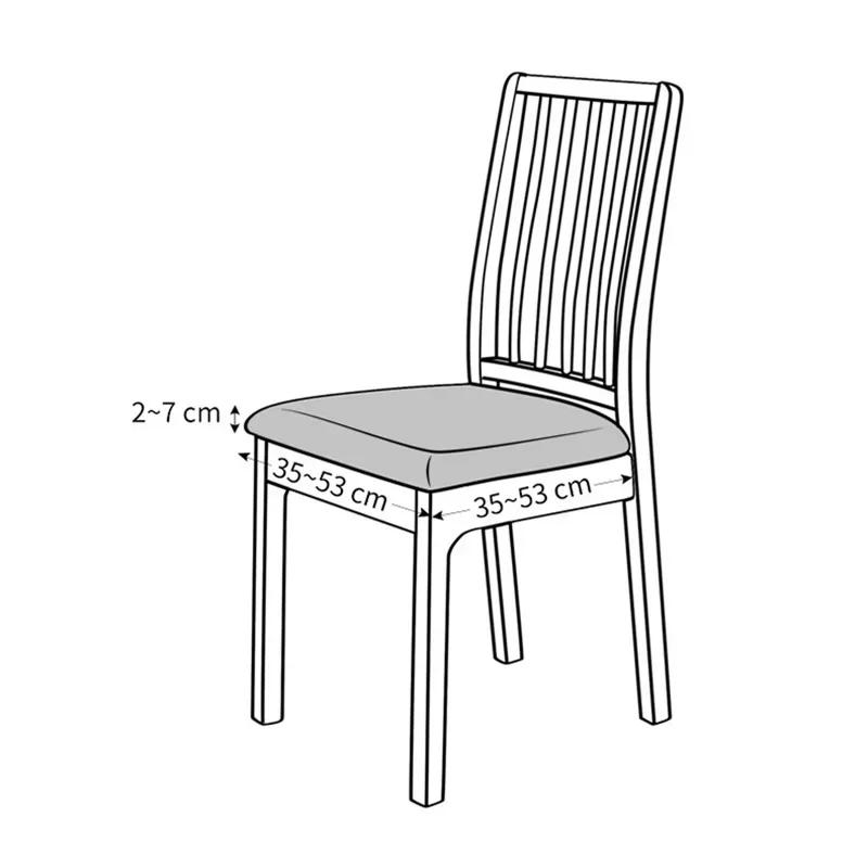 1pc Solid Color Chair Cover Anti-slip Dust-proof Chair Case Four Season Universal Seat Protector for Living Room Wedding Banquet