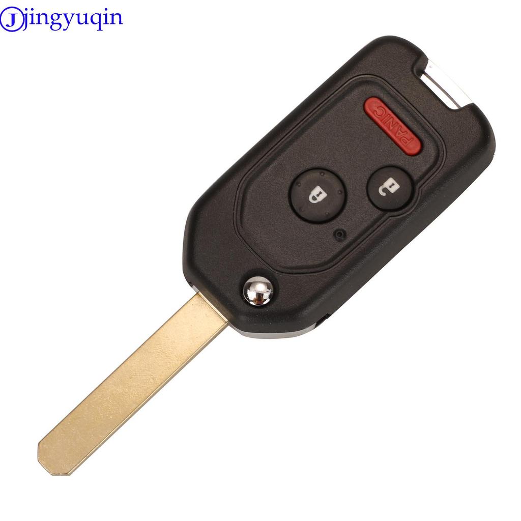 Jingyuqin Update Modified 3/4 Buttons Car Key For Honda Accord Pilot Cr-V Key Housing Civic Insight Ridgeline 2003-2013