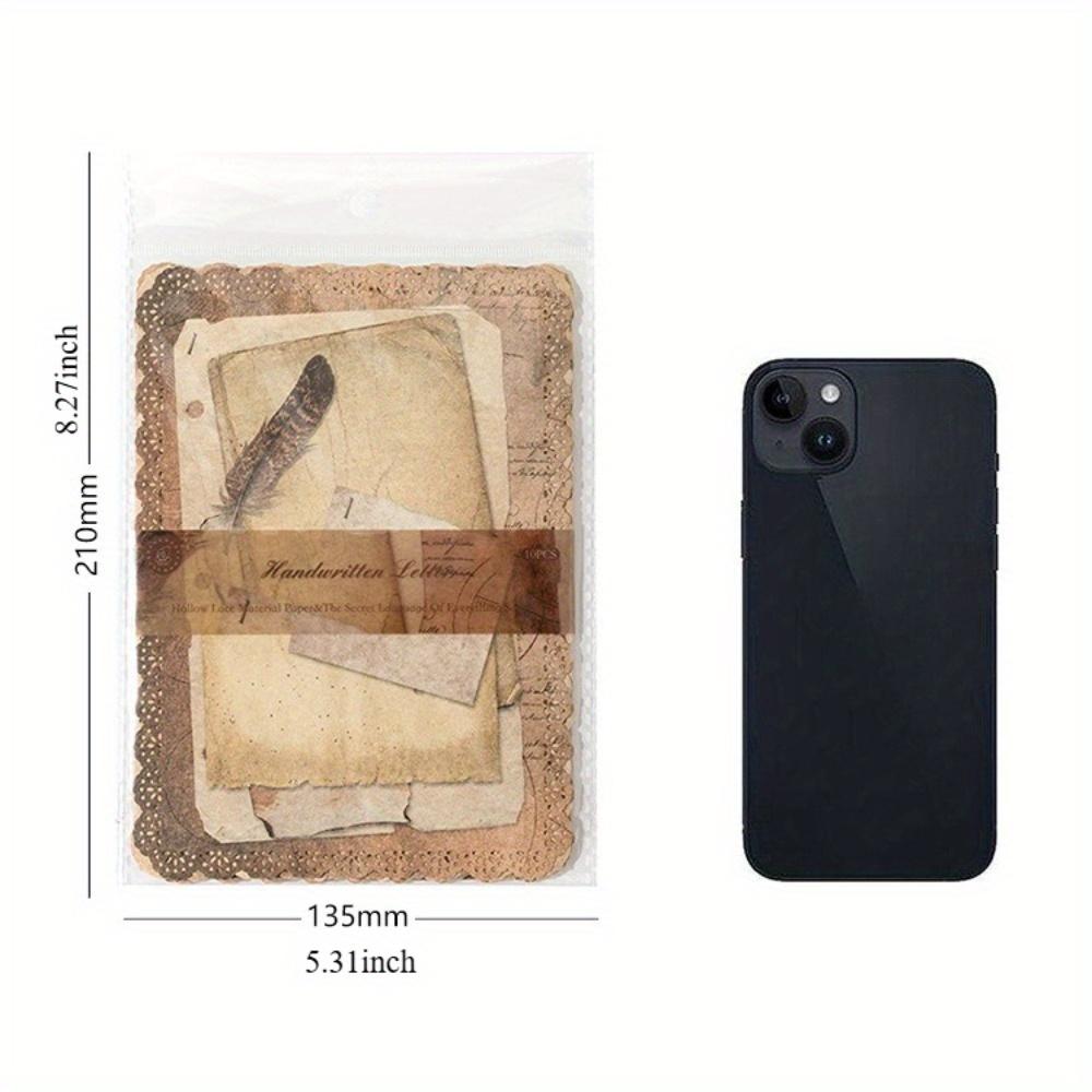 1PC Secret of Everything Series Material Paper Retro Hollow Lace Lace Old Book Pages Handbook Collage Base Paper and Cards