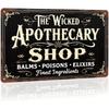 Halloween Metal Wall Sign Spooky Decor 20x30cm
