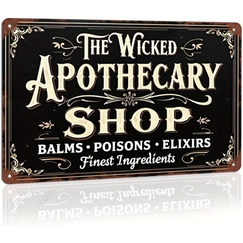 Halloween Metal Wall Sign Spooky Decor 20x30cm