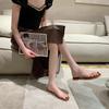 Fashion Summer Flat Sandals Transparent 2025 New Woman Beach Sandalias Casual Anti Slip Comfortable Outdoor Peep Toe Jellies Shoes