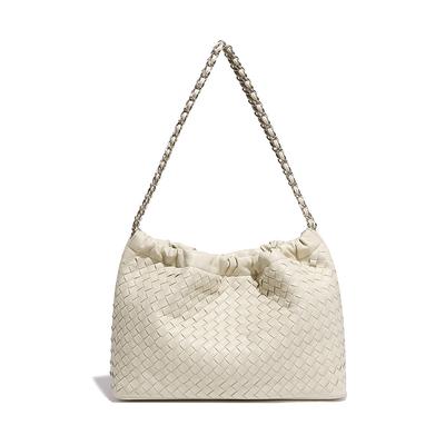 The Bag Features A Unique Design, Simple and Versatile, Fashionable Hand-woven Chain, Small Square Bag, Puff, Pleated and Cloud-shaped Bag