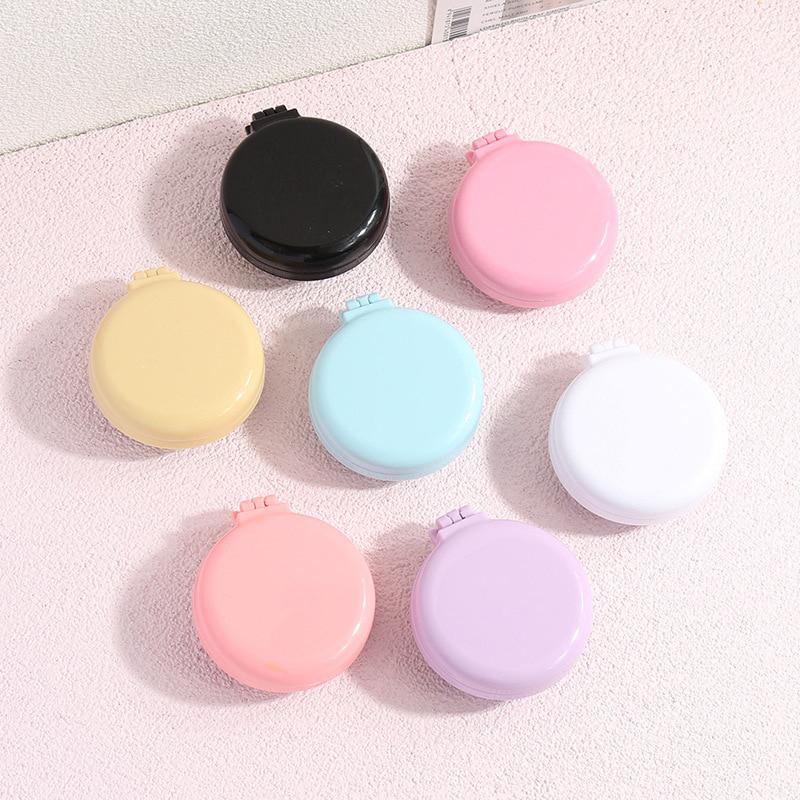 Mini Hair Comb With Mirror Foldable Comb Travel Portable Massage Women Girl Hair Brush Macaron Airbag Comb Styling Tools Gift