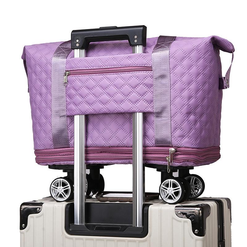 Travel bag Large capacity roller Birth waiting accommodation Fitness storage Clothing bag Rhombus travel portable hand bag