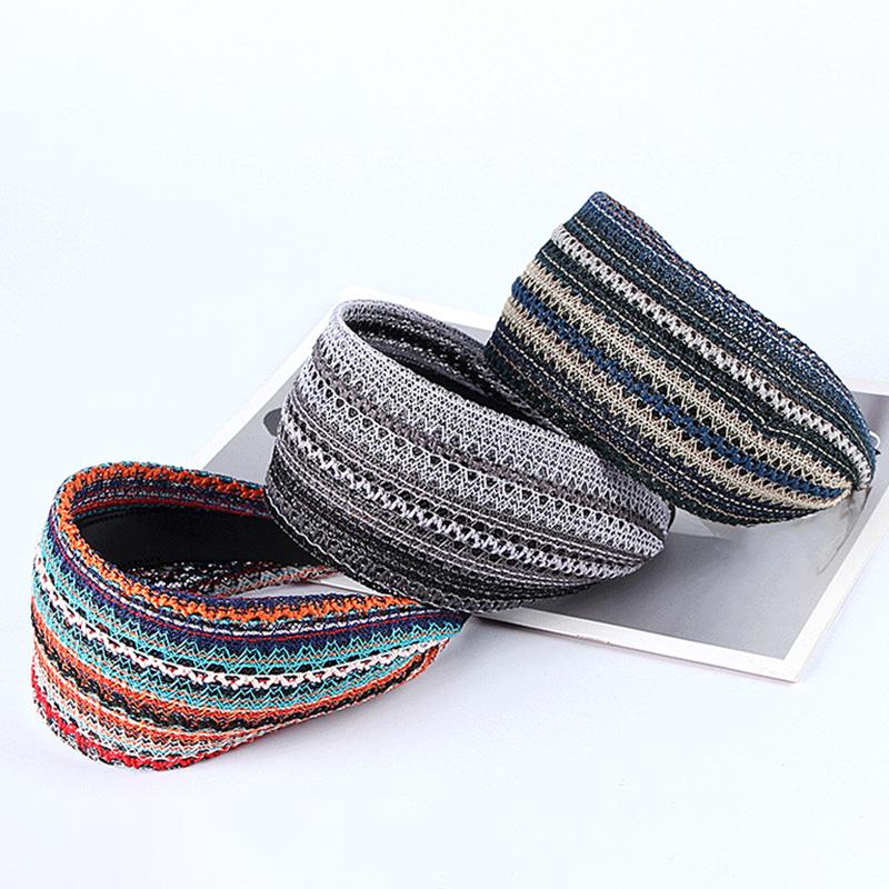 1 Stück Haarband Retro Haarband Breit Rutschfest Elastisch Damen Stirnband Böhmisch