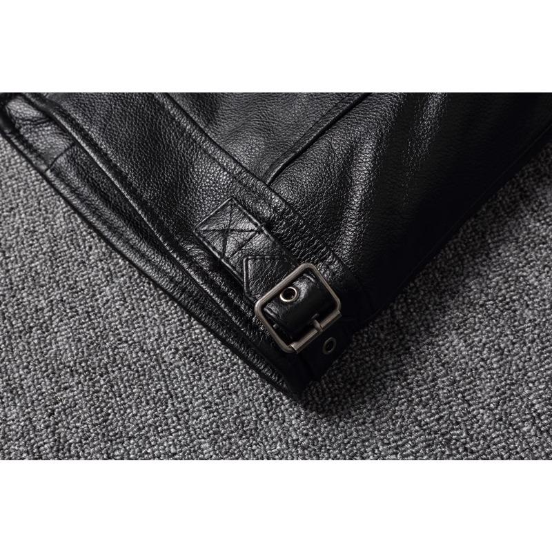 Chinese Size Vintage Yellow Brown Real Cowhide Genuine Leather Jacket Men Motorcycle Coat Mens Biker Clothes Spring Autumn Asian Size 6XL