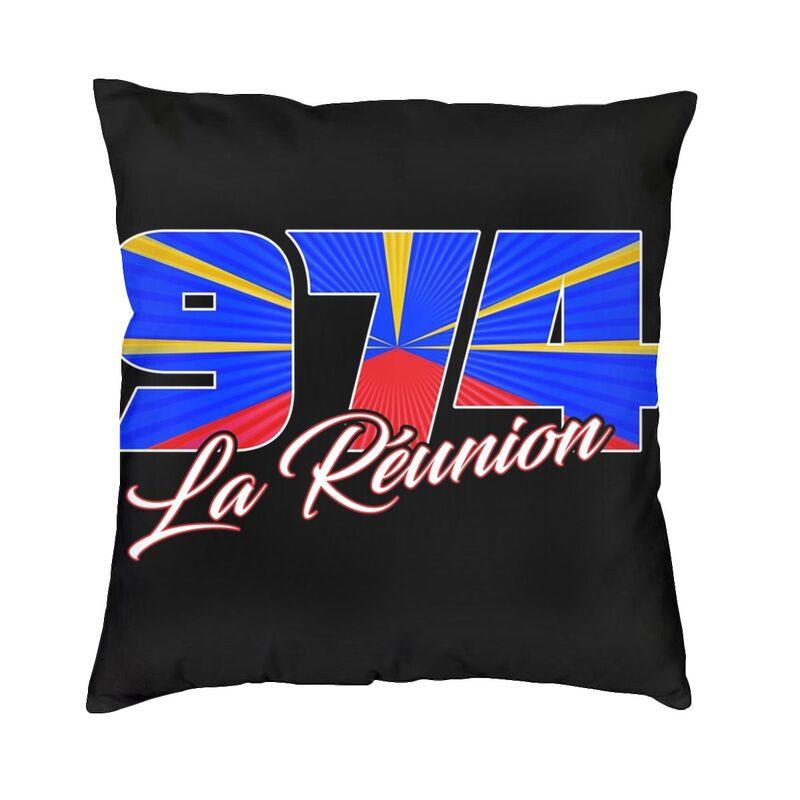 La Reunion Et Margouillat White Logo Throw Pillow Case for Sofa Modern Cushion Cover Soft Pillowcase 30x30cm