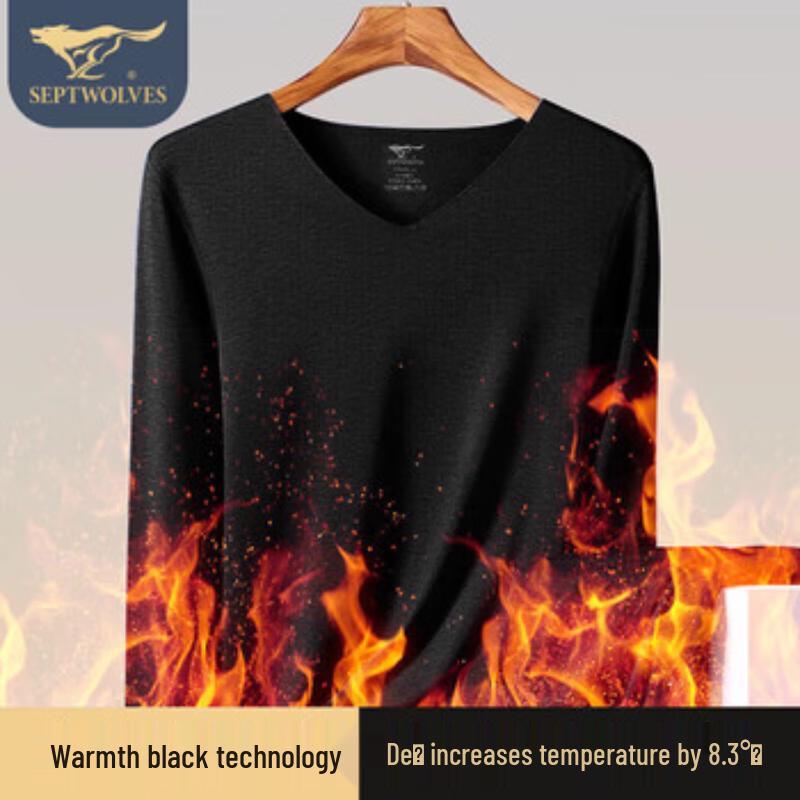SEPTWOLVES Men's De Velvet Thermal Underwear Set
