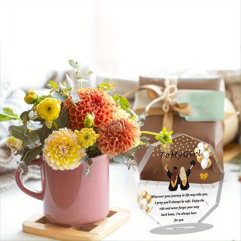 Graduation Sign Plaque, Balloons & Bowtie Decoration, Inspirational Gifts for Her, College & High School Graduates, Decorative Non-Electric Farewell