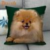 Nice Pomeranian Dog Pillowcase Bedroom Home Decorative Cover 45x45cm Square Zipper Pillow Cases Cotton Linen Fabric No Fade