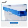 Ansai Rui Collapsible Clear Storage Crate with Lid