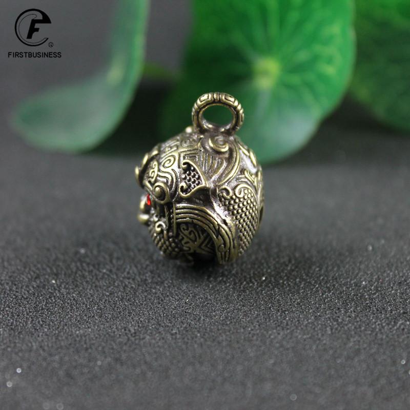 Red Eyes Brass Copper Fierce Tiger Good Security Tinkle Bell Charm for Bracelet & Anklet Jewelry Accessory Making & Pendant Pet
