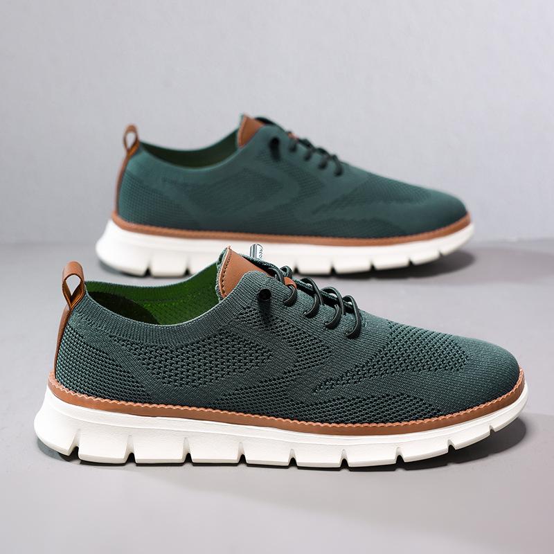 Pánské letní Flyknit ležérní lehké prodyšné vycházkové boty (Plus velikost k dispozici)