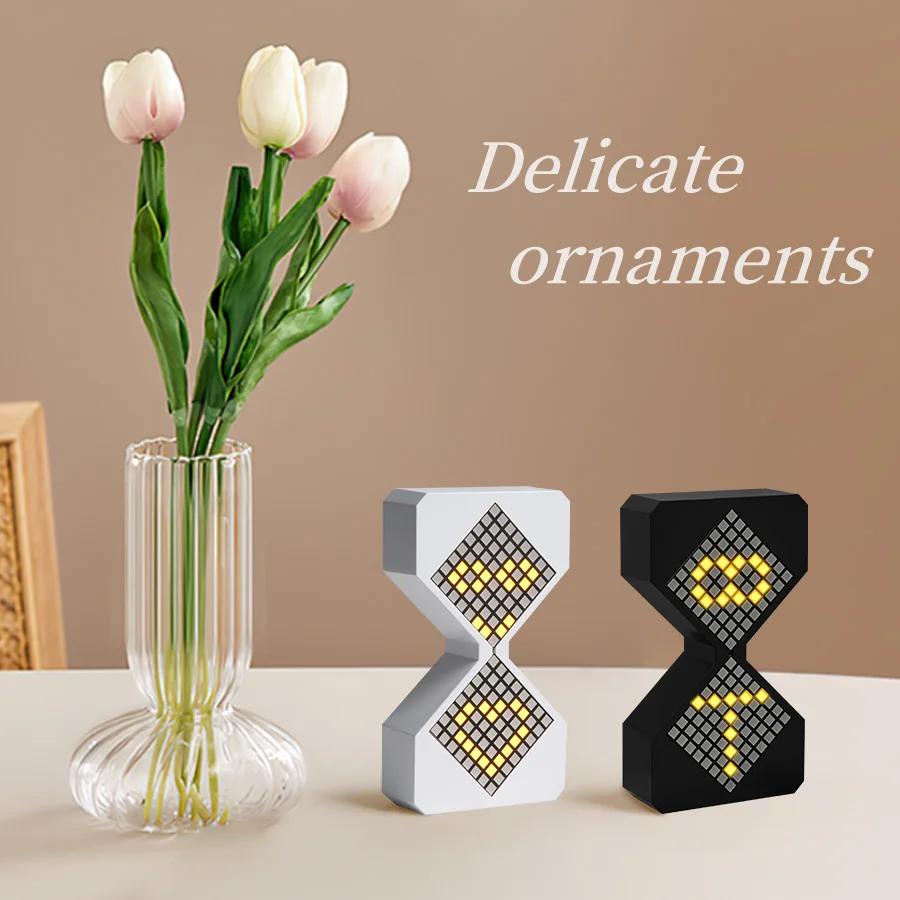 Creative DIY Digital Hourglass Birthday Gift Toy Game Kids Electronic Hourglass Cyber Style Sense of Technology Yellow Light