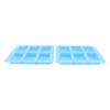 2Pcs Silicone Mold 6 Grids Heat Resistant Flexible Reusable Silicone Mold for Making Soaps Baking
