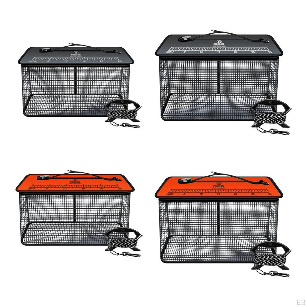 Float Basket ,Minnows Bucket for Live , Outside ,Lightweight, Multiuse Zipper Ing Mesh Cage Guard