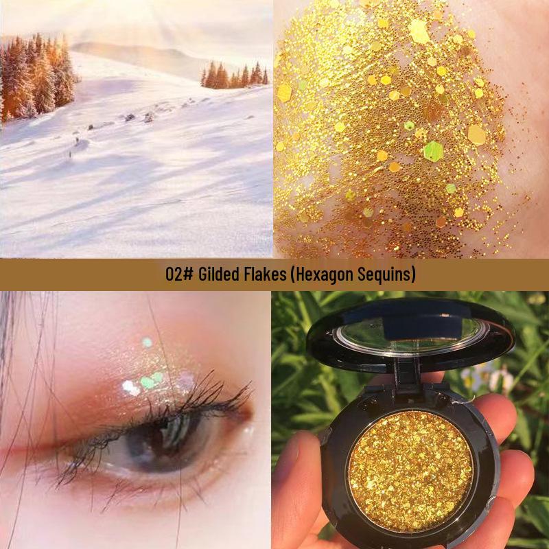 Monochrome Glitter Star Sequins Eyeshadow for Children's Day Performance