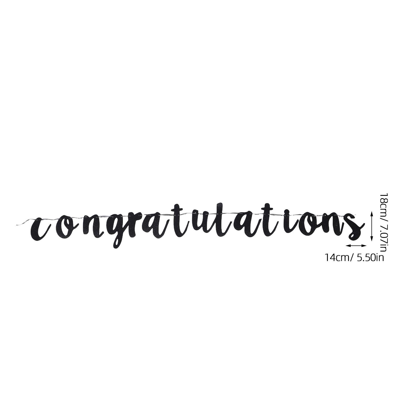 Graduation Party Banner Decorative Hanging Congrats Banner for College High School Celebration Graduation Season Decorations чёрный