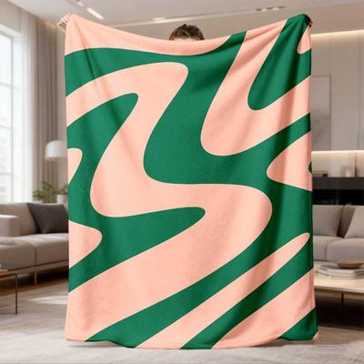 2026 Latest Flannel Blanket Morandi Color Blanket Abstract Botanical Graffiti Throw In Pastel, Modern Scandinavian Sofa Couch Bedspread AllSeason Soft